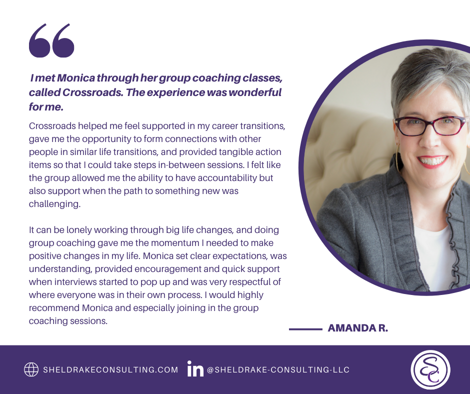 Crossroads Group Coaching Testimonial