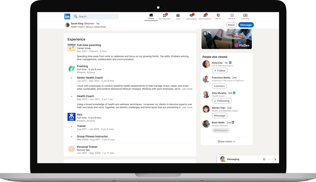 LinkedIn Career Break