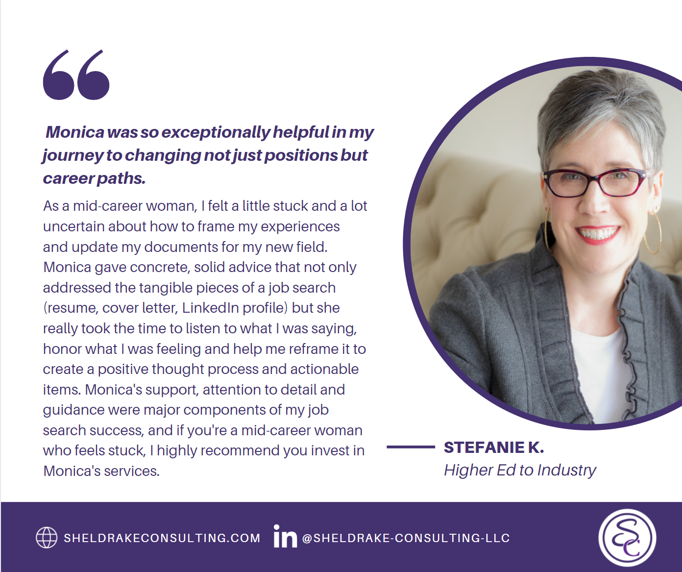 Changing Careers testimonial