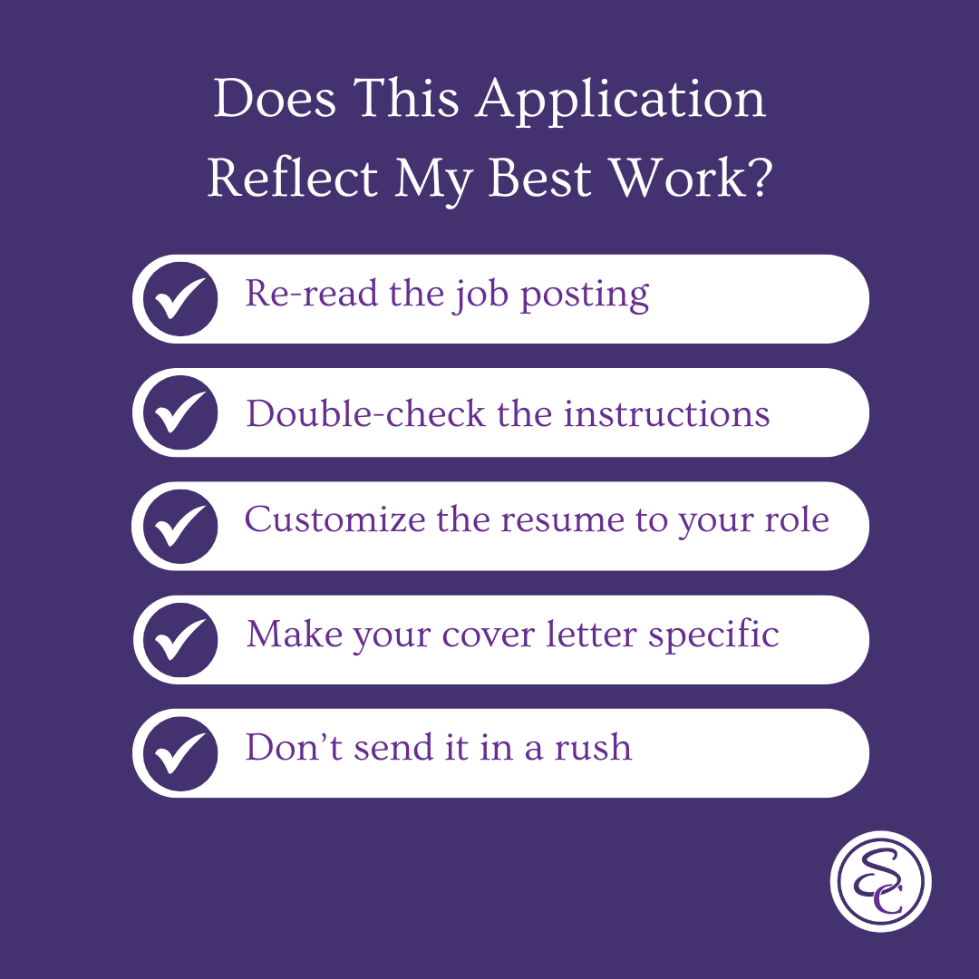 Does This Application Reflect My Best Work?